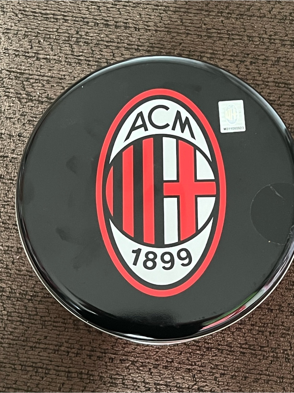 AC Milan 125th Anniversary Balocco Panettone Metal Tin Empty Cookie Storage Box - Picture 5 of 9